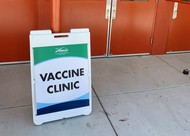 Vaccine clinic sign