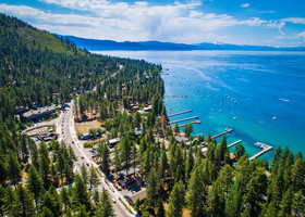 Kings Beach North Lake Tahoe drone footage
