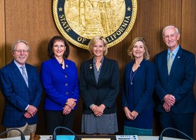 Board of Supervisors standing below the seal of Placer County