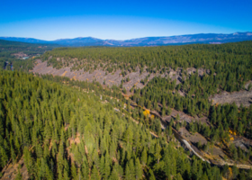 North Tahoe's Truckee river from a bird's eye view