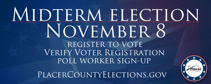 Midterm elections are November 8th. Register to vote and verify registration. Sign-up to work at a poll!