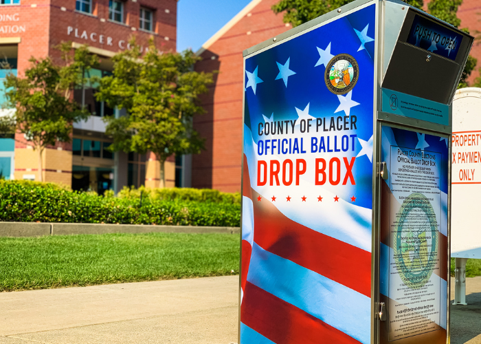Placer County Election ballot drop box