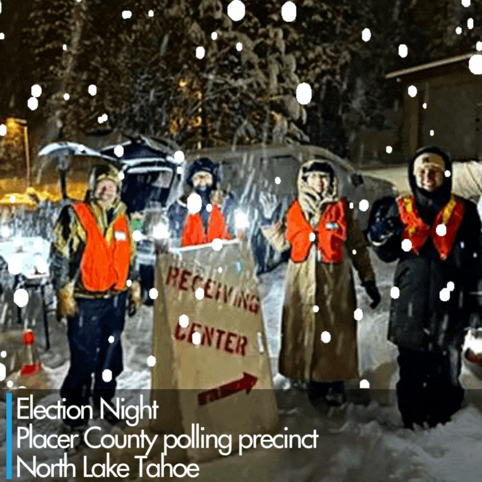 Placer County poll workers on election night