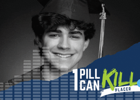 Image of Zach Didier wearing a cap and gown - 1 pill can kill placer