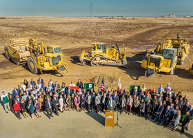 Placer County officials and residents stand in front of construction site