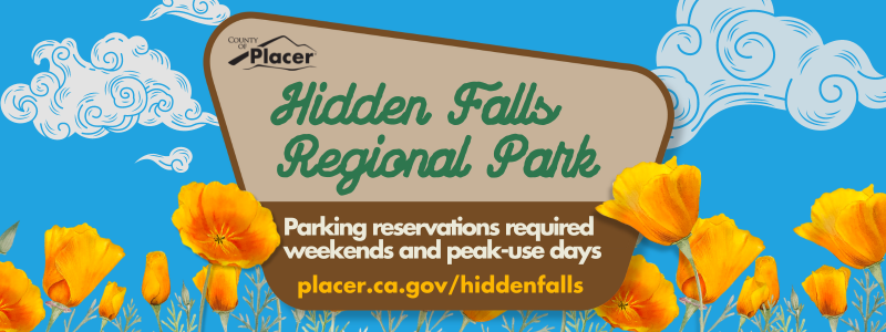 Hidden Falls Regional Park. Parking reservations required weekends and peak-use days