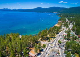 Aerial view of north lake tahoe