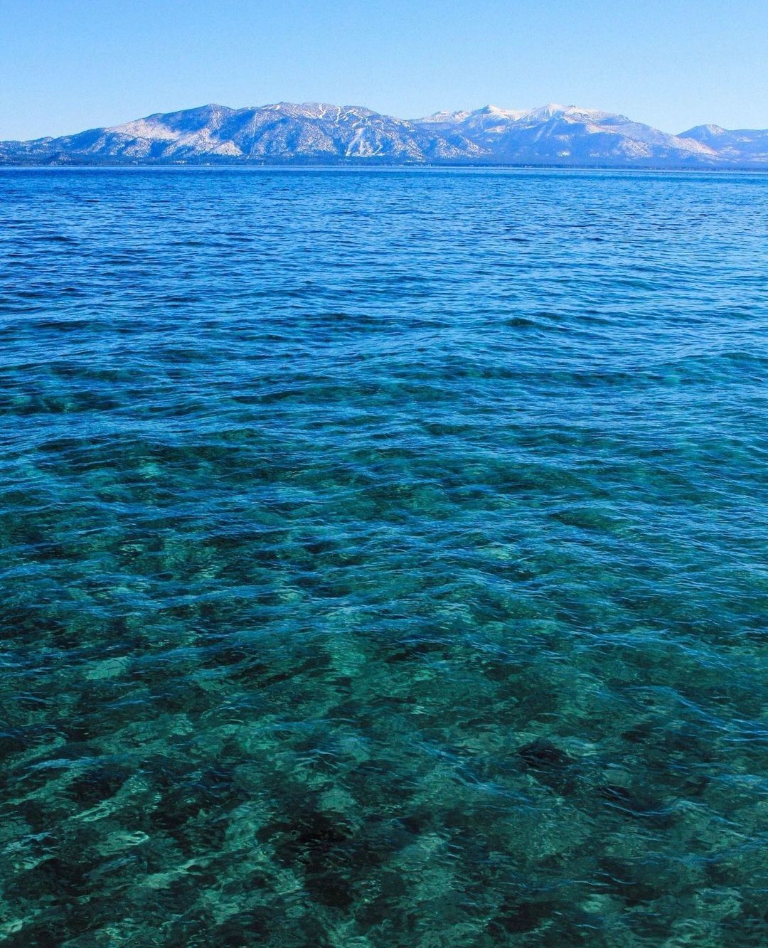 Close up of Lake Tahoe waters