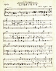 Placer County by Luzetta Griffitts Swett song sheet