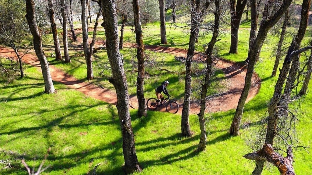 Biker in Hidden Falls Regional Park