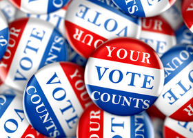 Your vote counts buttons