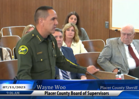 Placer Sheriff at Board of Supervisors meeting