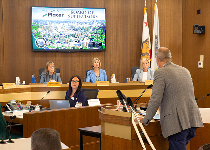 Placer County's District Attorney Morgan Gire addresses Board of Supervisors at meeting