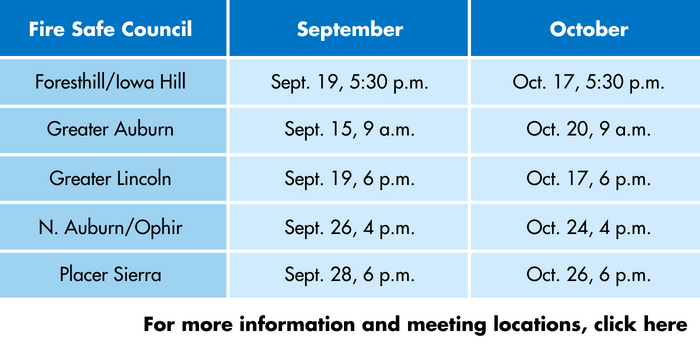 fire safe council meetings