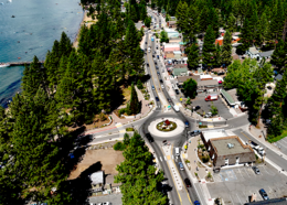 Kings Beach roundabout aerial