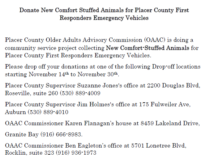 Stuffed Animal Drive