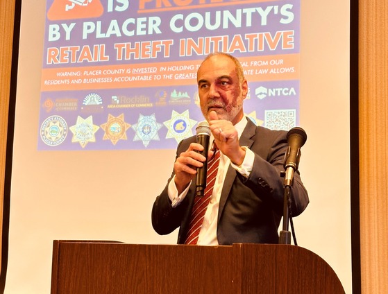 Placer County District Attorney, Morgan Gire, presents retail theft initiative at meeting