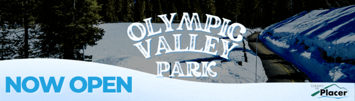 Olympic Valley Park now open for free snow play fun! Parking is free and restrooms are available