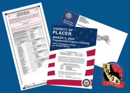 Collage of election materials, including ballots and voting information guides