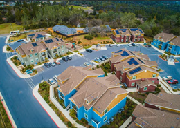 Aerial view of multifamily housing in Placer County 