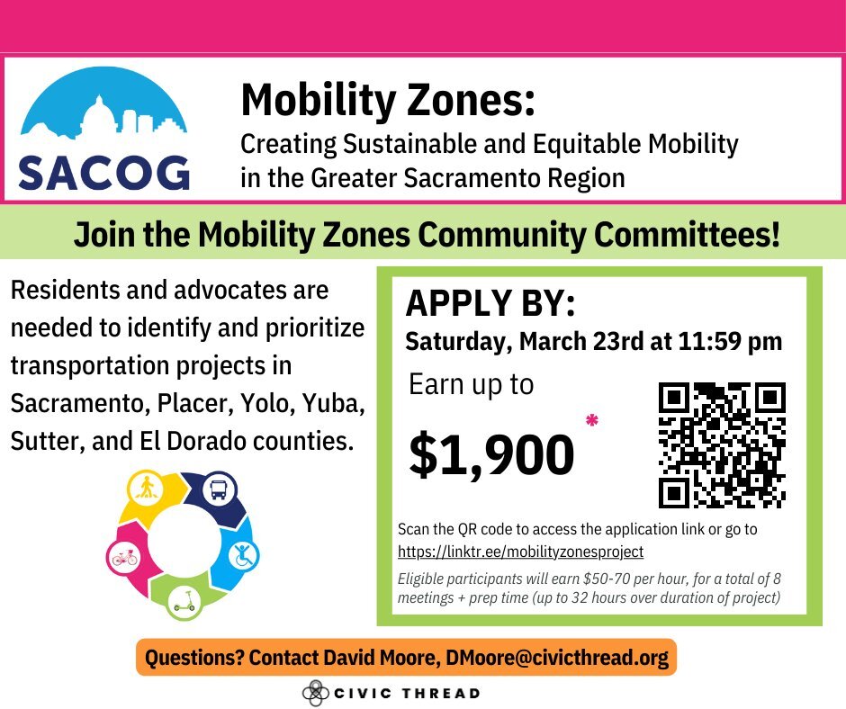 Scan the QR code or access the link to join the Mobility Zones Community Committees
