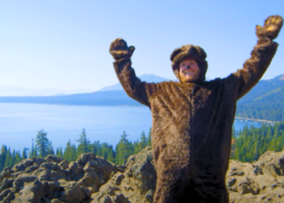 Man in bear suit