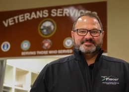 Man posing for veteran's services