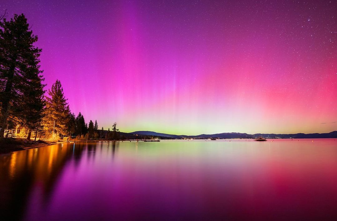 lake tahoe aurora borealis 