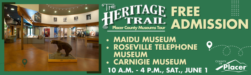 Graphic of Heritage Trail with photo of museum. 