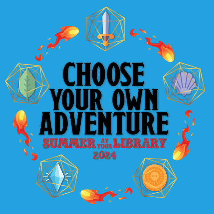 Library Digital Graphic Choose Your Own Adventure