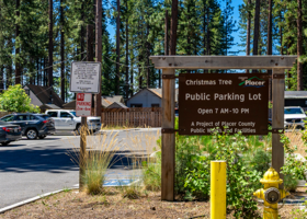 Christmas Tree parking lot in Kings Beach