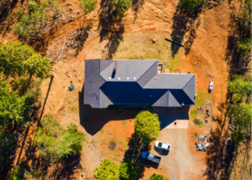 Areal view of Placer County resident home