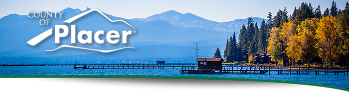North Lake Tahoe newsletter header photo of Commons Beach in the fall