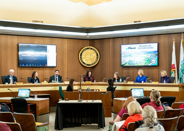 The Placer County Board of Supervisors during a meeting in 2024.
