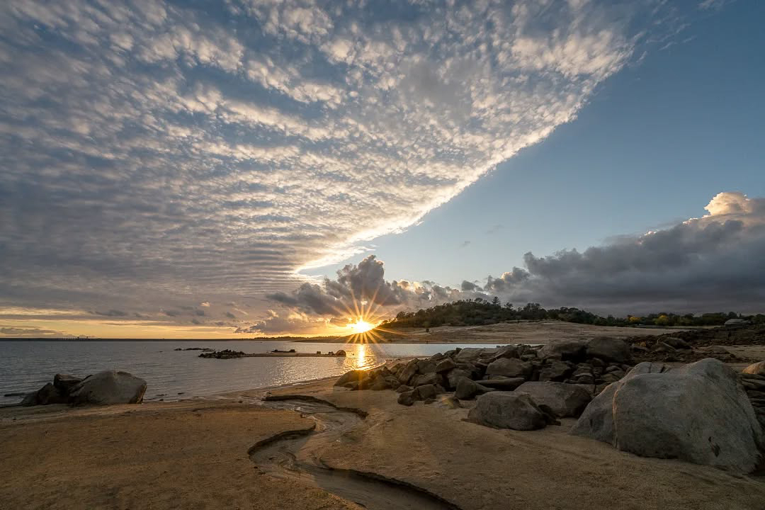 Clouds over Folsom Lake in Granite Bay