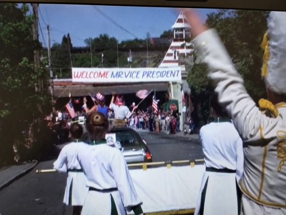 An image from the parade in the movie 'Protocol' filmed in Auburn, California.
