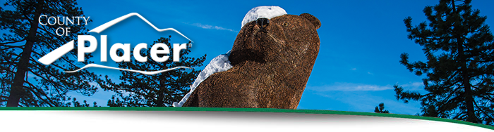 Header image of Tahoe during the winter alongside the county logo.
