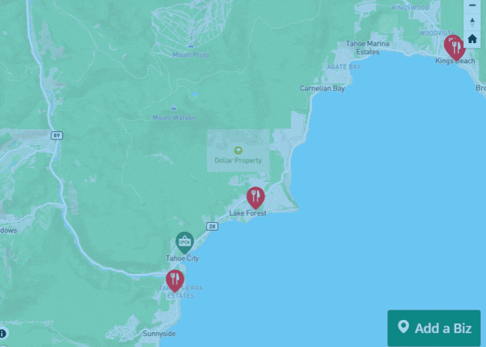 Love Local footer showing images of local businesses and directions of adding your favorite businesses.