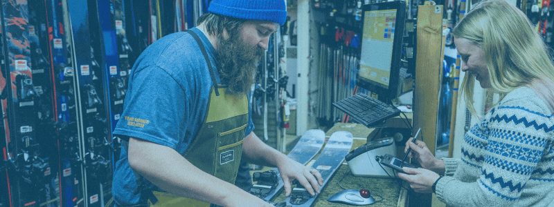 Two images of local workers with text highlighting the county’s love local map accompanied by the Shop Placer logo.