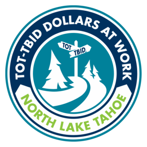 A logo for the TOT-TBID Dollars at Work program with teal coloring.