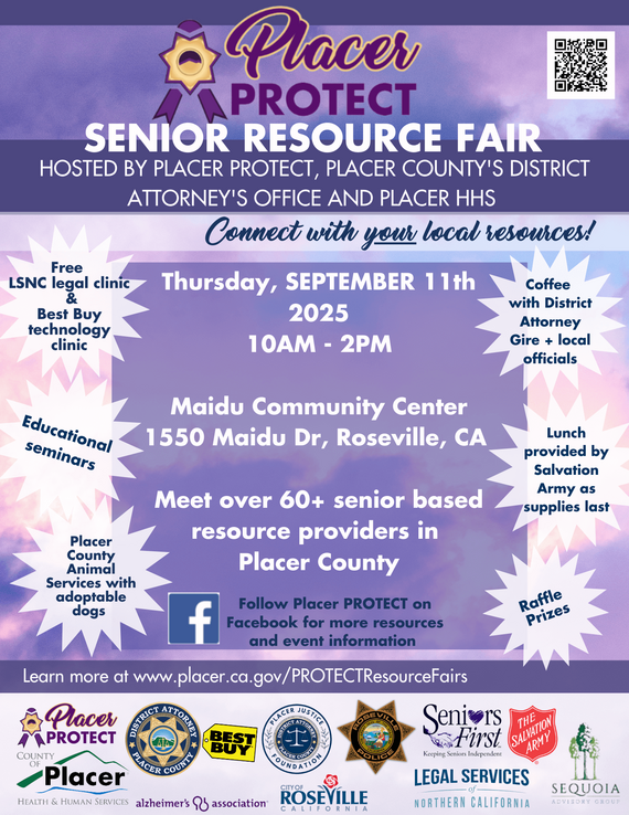 flyer with senior resource fair information