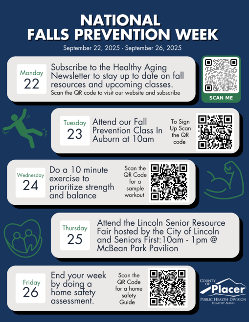 Fall Prevention Week Calendar