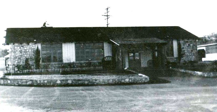 A black and white image of the mining building in the fairgrounds that would later become the Placer County Museum.