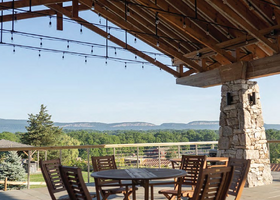 A rendering of a future promenade at Cisco Grove campground