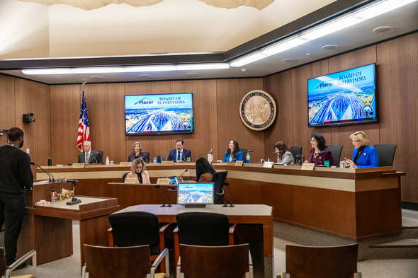 The Placer County Board of Supervisors in Auburn at a meeting