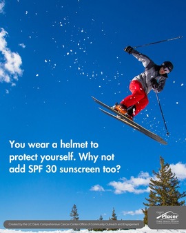Man skiing with helmet