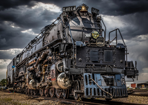An artistic image of the Big Boy locomotive