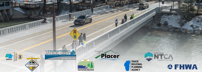 An image of the recently completed Fanny Bridge project with partner logos along the bottom.