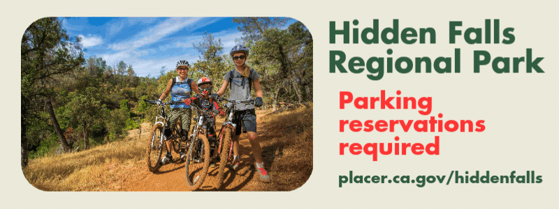 Rotating images of people enjoying a park. Make a parking reservation online at Hidden Falls Regional Park