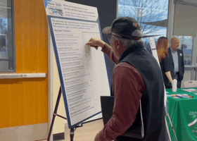 A man provides public input at a past General Plan Outreach meeting